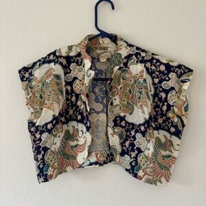 Watumull’s Vintage Kimono Style Jacket Crop Top Size Small? Womens Honolulu